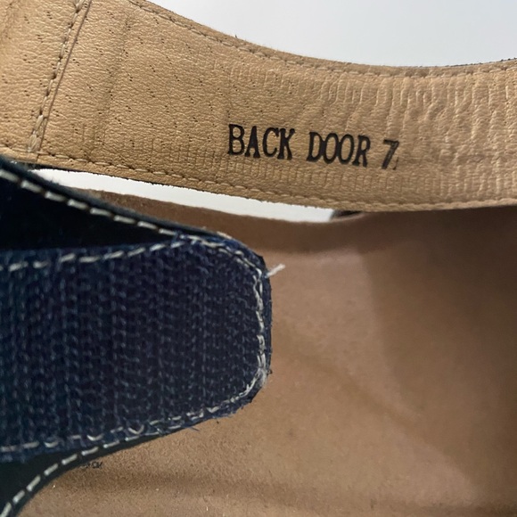 Elite by Corkys Navy  Back Door Wedge Sandal - Picture 4 of 7